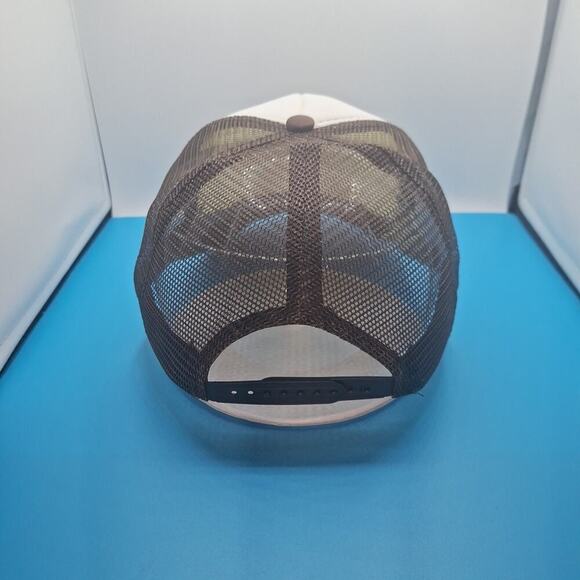 Macho A Men's Beer Trucker Snapback Hat Cap Foam Brown Retro Logo - Picture 4 of 6